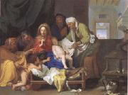 Brun, Charles Le Holy Family with the Infant Jesus Asleep (mk05) painting